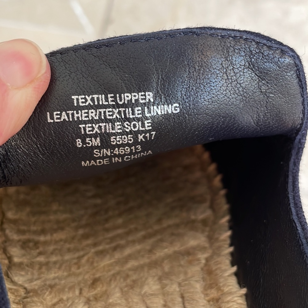 TORY BURCH - NAVY SLIDE ESPADRILLES - Picture 7 of 7
